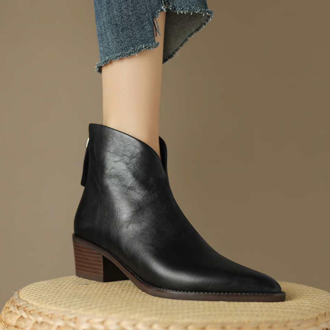 Calista - Luxury ankle boots with a low heel