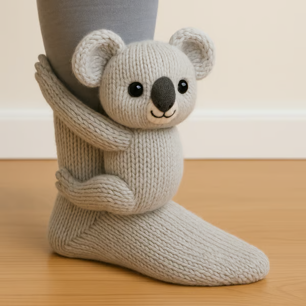 Handmade Knitted Animal Socks
