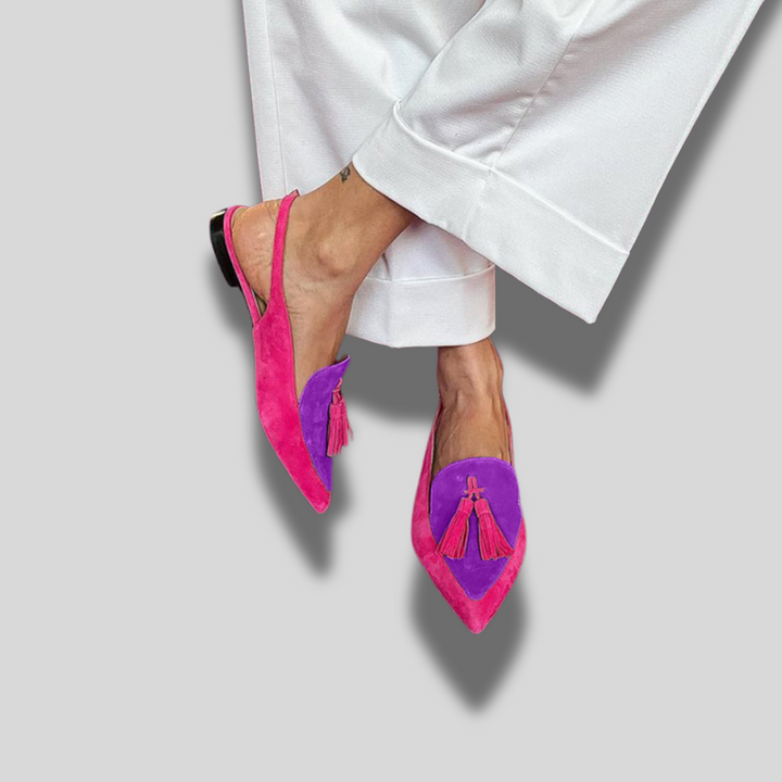 Rosaa – Fringe Ankle Flat Shoes