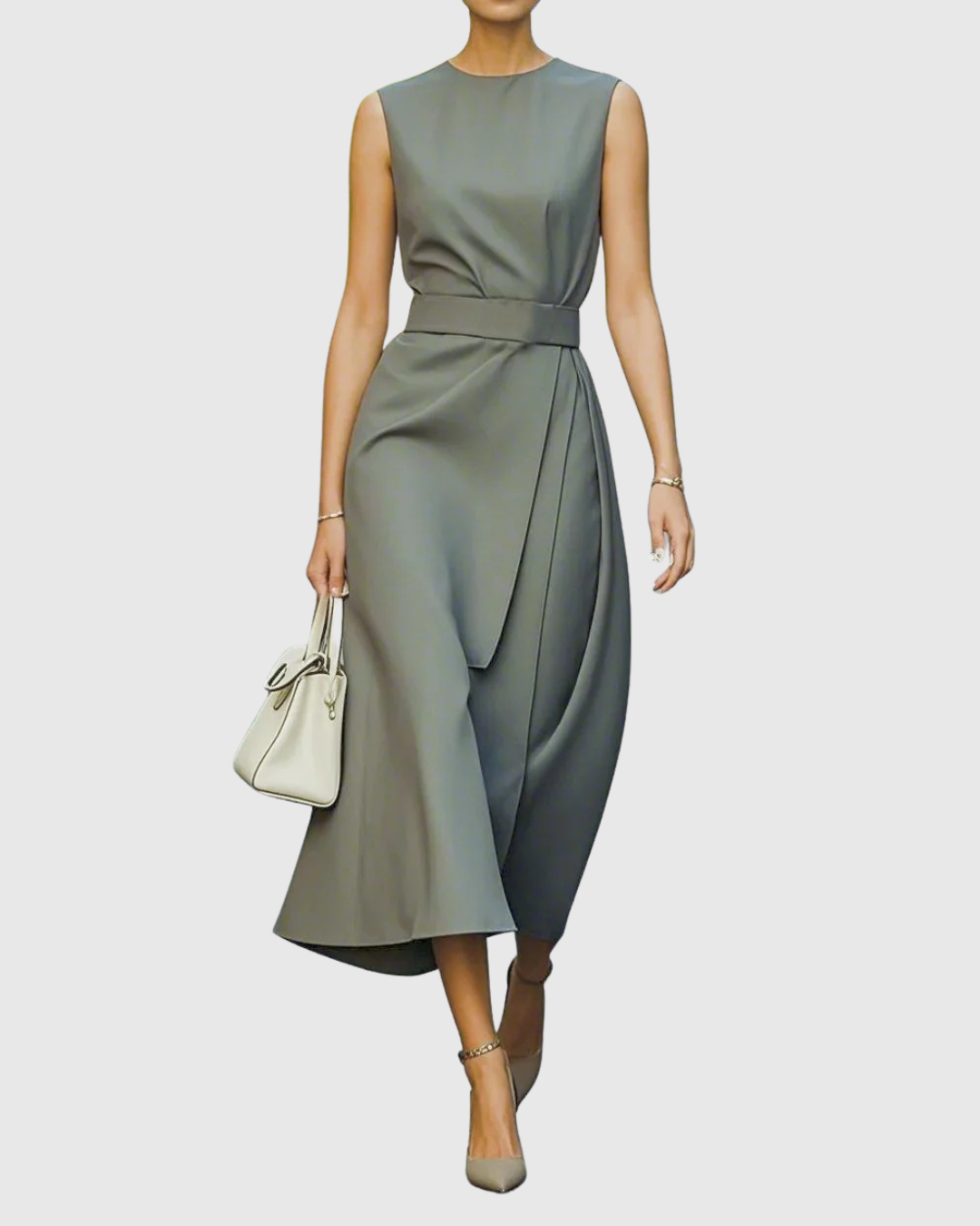 Clarimond - Elegant Round Neck Dress