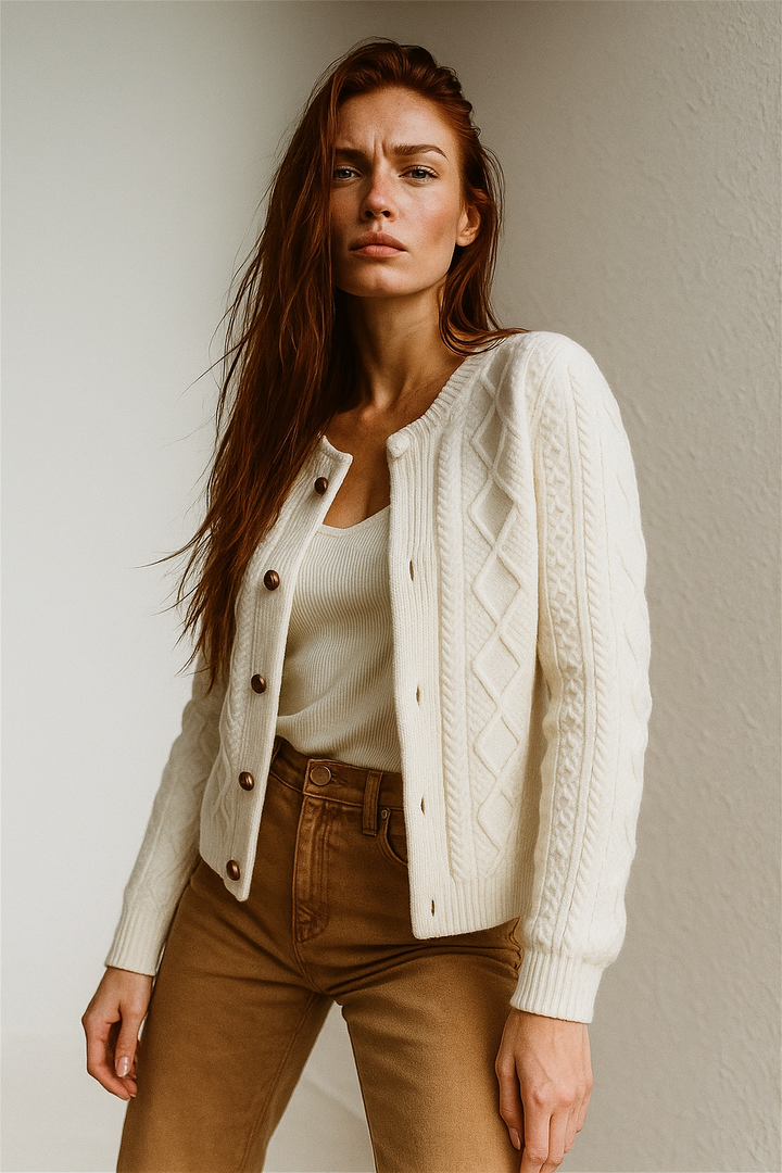 Anna - Cable Knit Cardigan