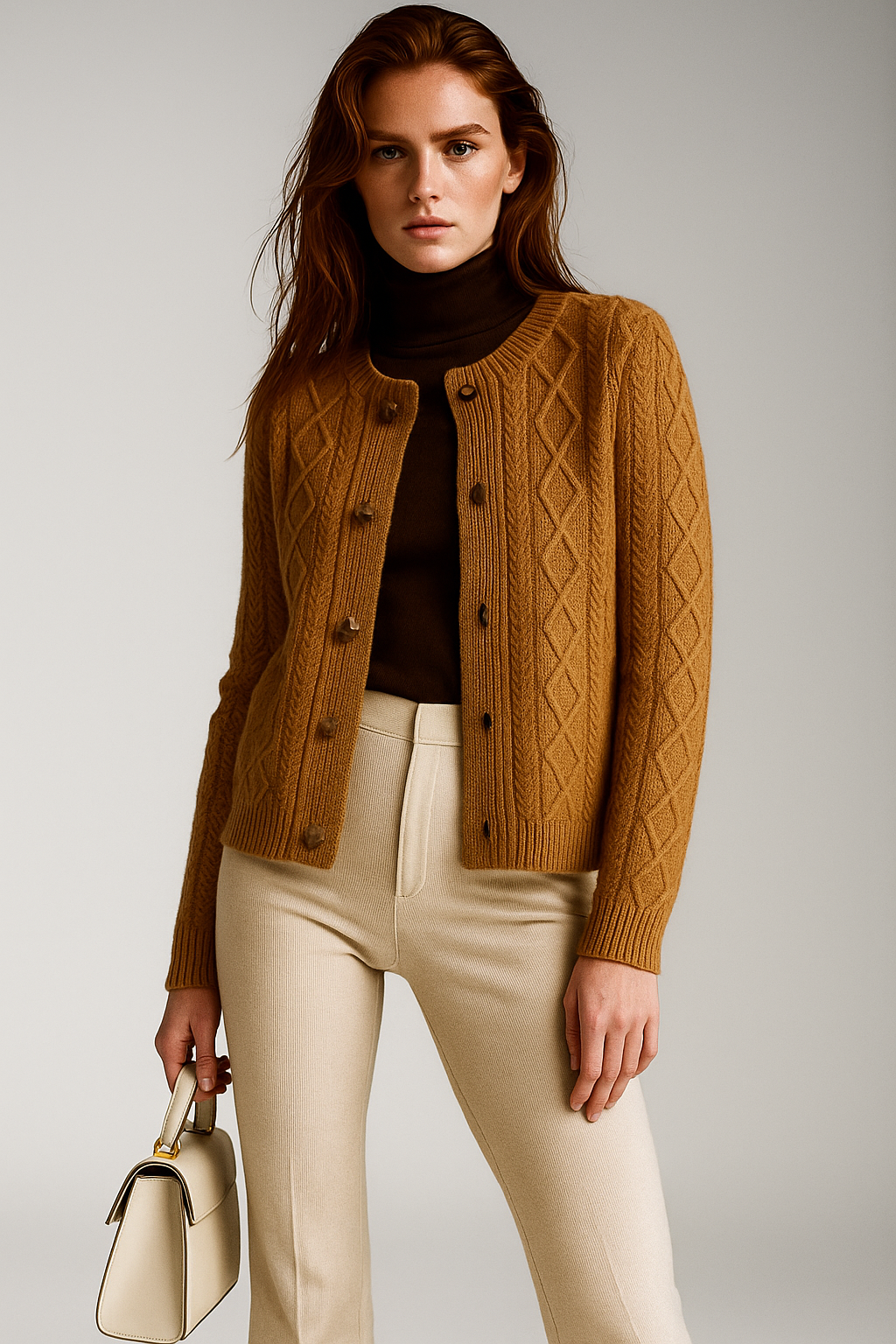 Anna - Cable Knit Cardigan