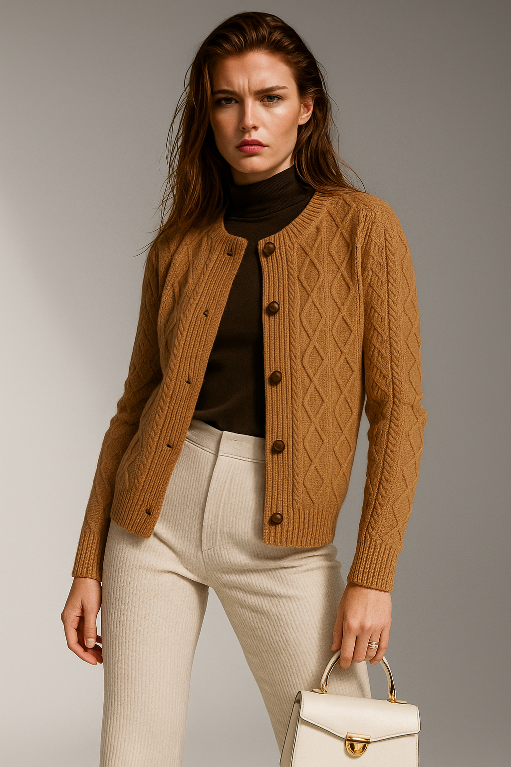 Anna - Cable Knit Cardigan