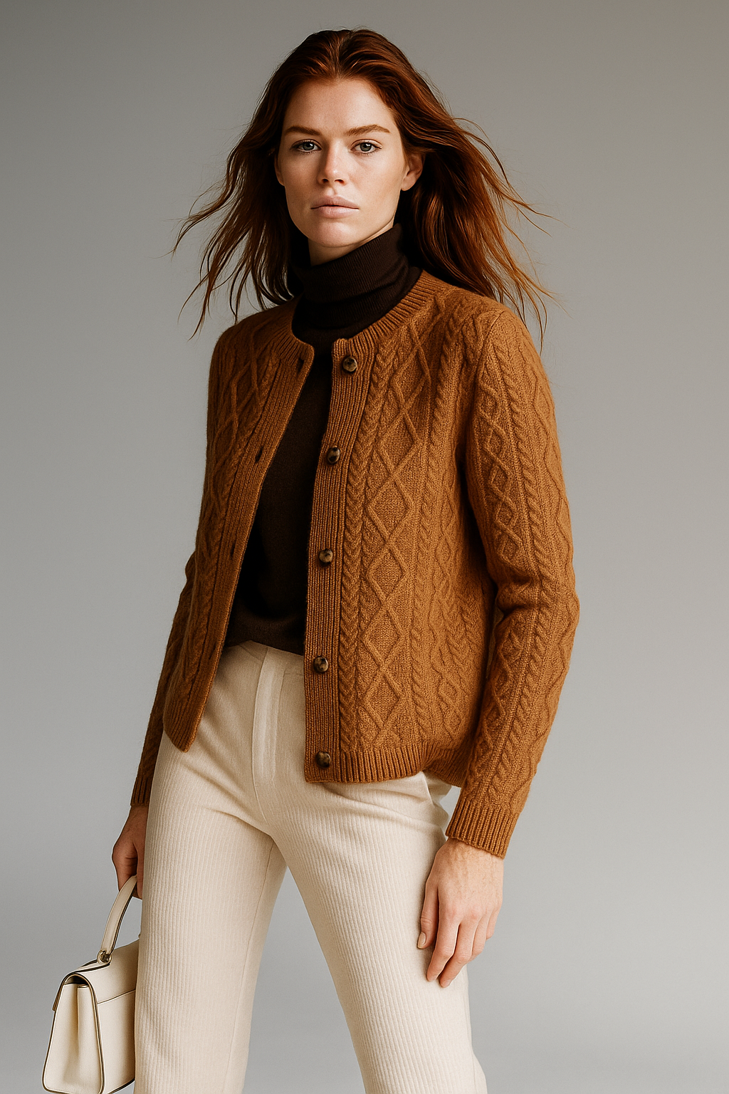 Anna - Cable Knit Cardigan