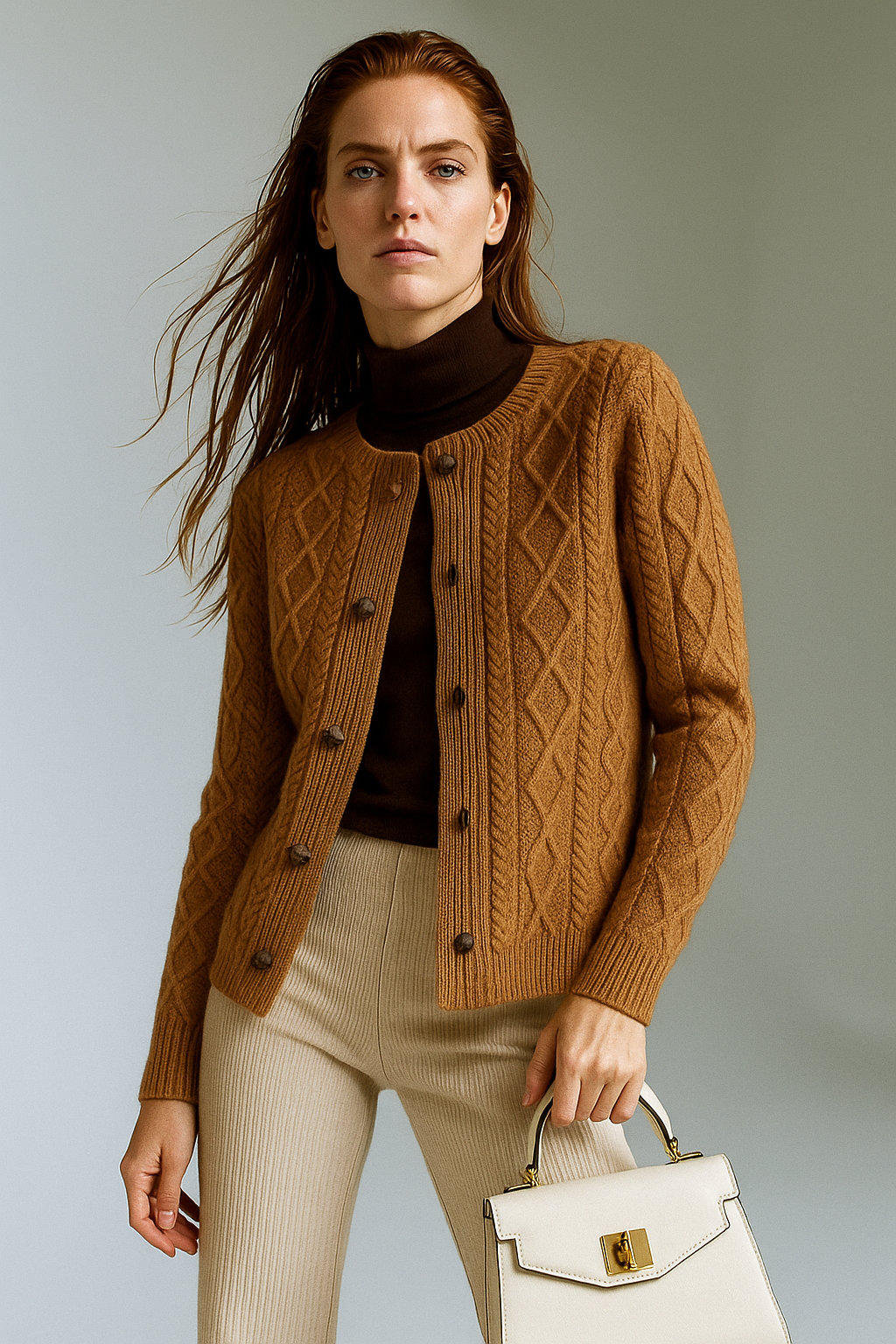 Anna - Cable Knit Cardigan