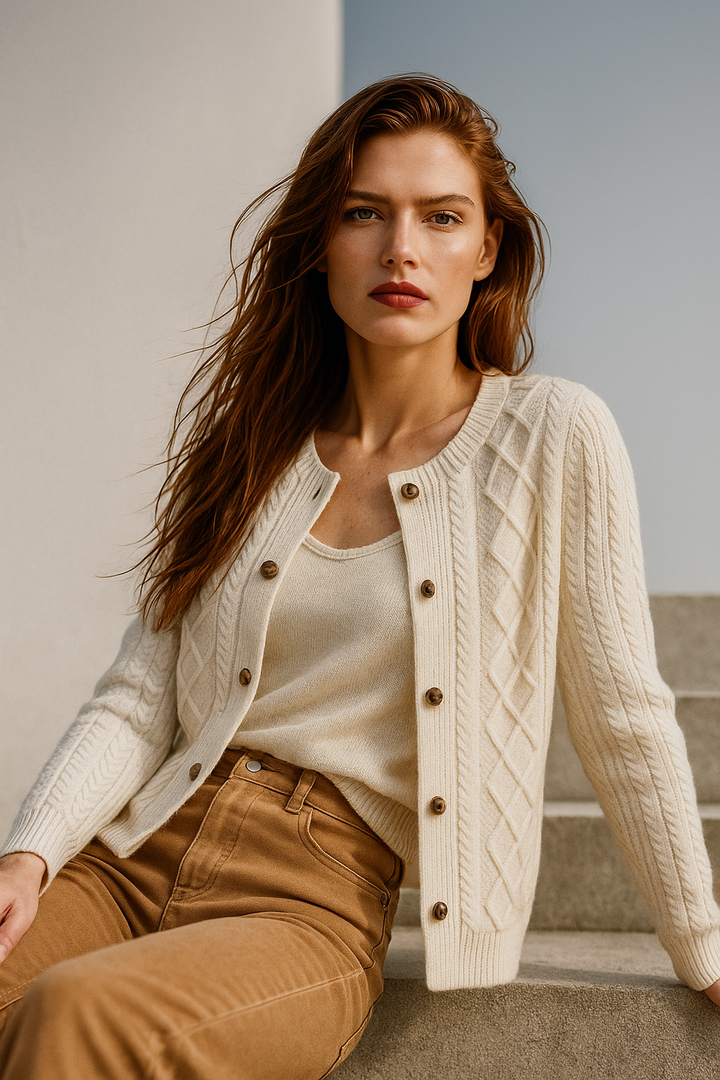 Anna - Cable Knit Cardigan