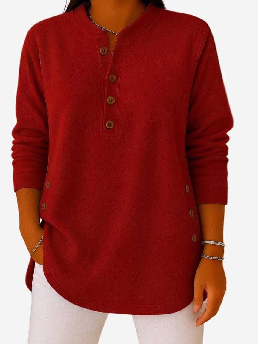 Corinna - Solid Color Long Sleeve Sweater