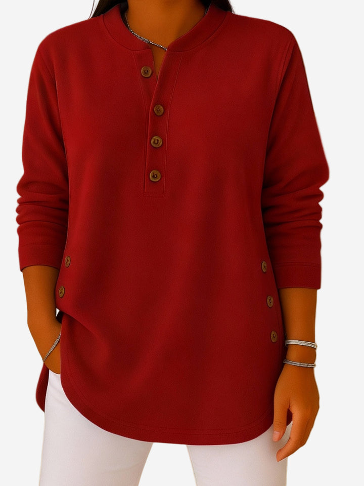 Corinna - Solid Color Long Sleeve Sweater