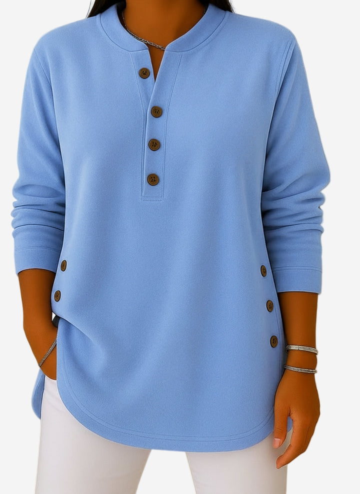 Corinna - Solid Color Long Sleeve Sweater