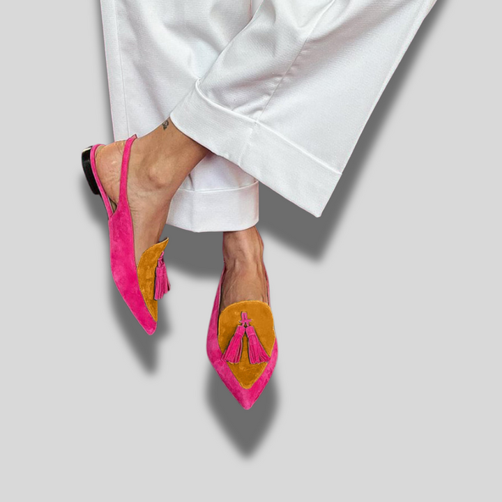 Rosaa – Fringe Ankle Flat Shoes
