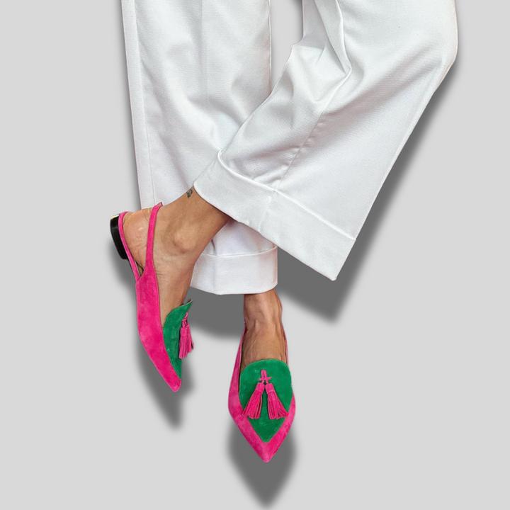 Rosaa – Fringe Ankle Flat Shoes