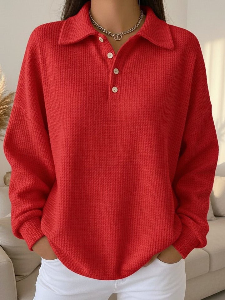 Emmeline - Soft Knit Polo Sweater