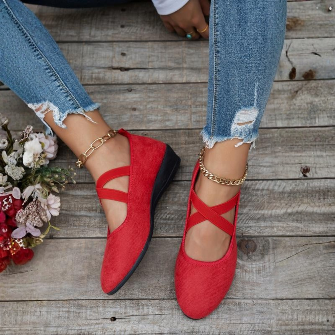 Amaya - Easy Slip-On Comfort Wedge Flats