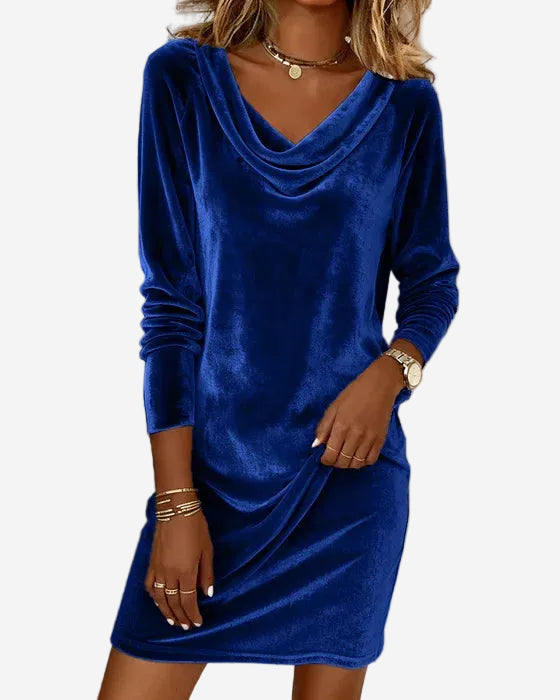 Adria – Flowing Velvet Mini Dress