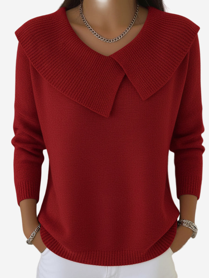 Dahlia - Soft Ribbed Collar Sweater