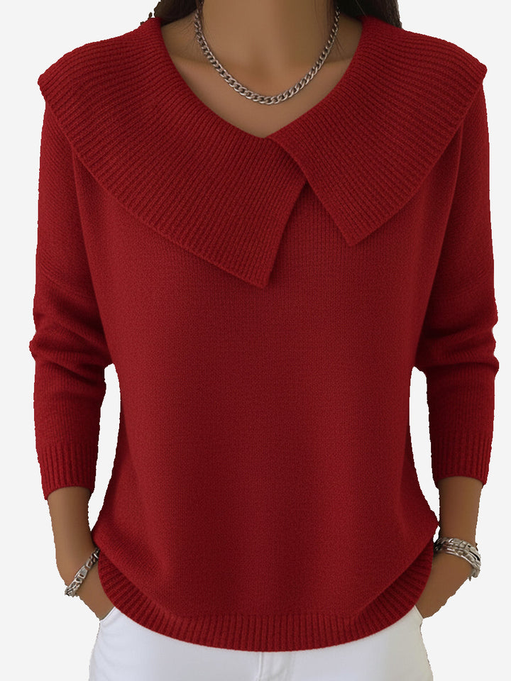 Delora - Elegant Wide Sailor Collar Sweater