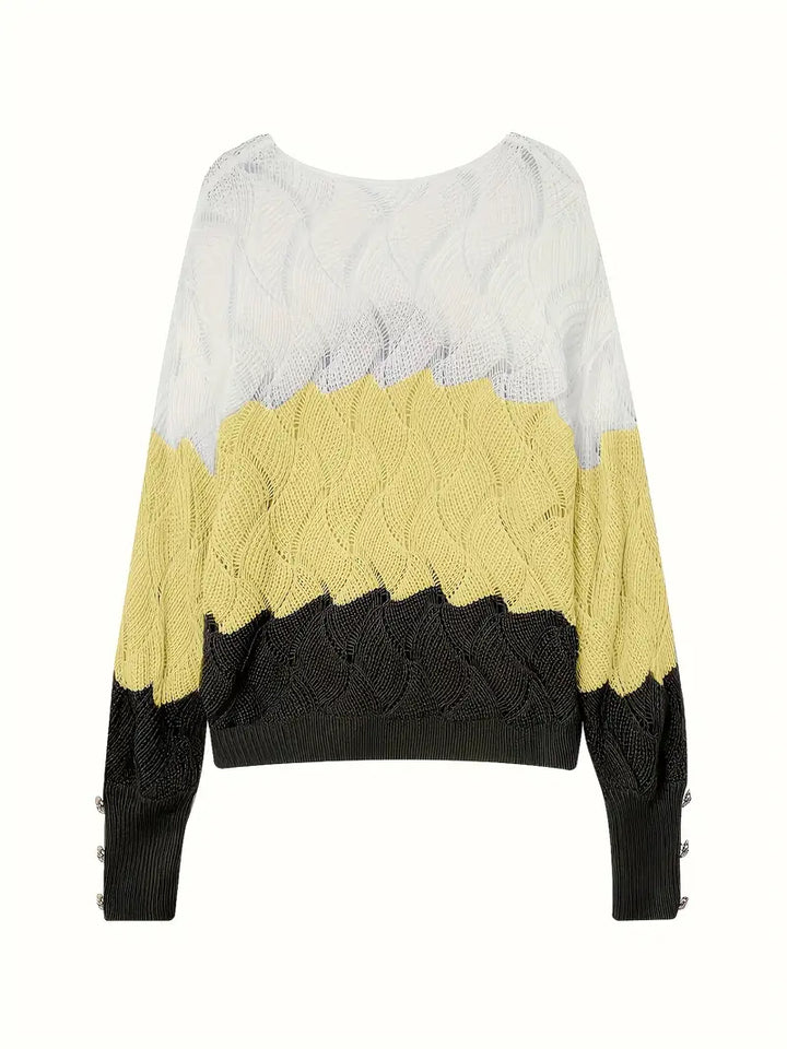 Celina - Elegant V-Neck Knitted Sweater