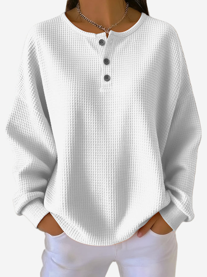 Thalia - Relaxed Henley Collar Sweater