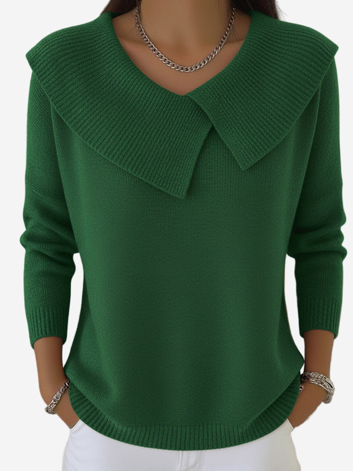 Delora - Elegant Wide Sailor Collar Sweater