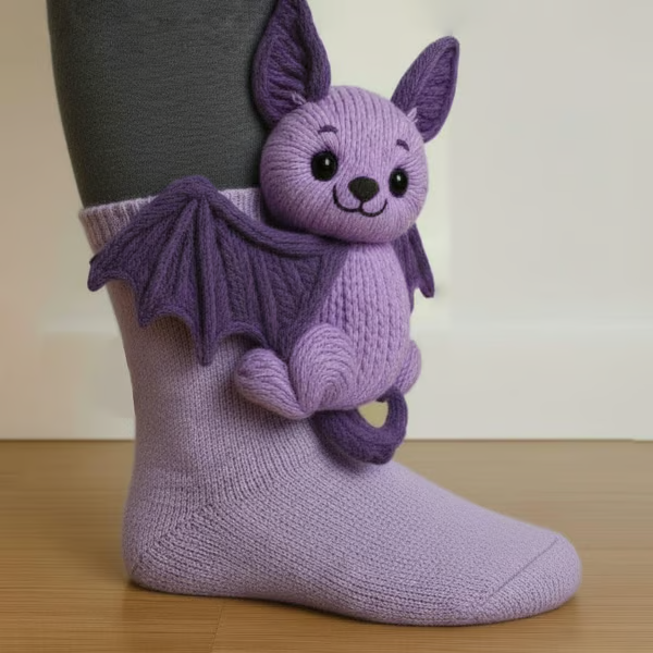 Handmade Knitted Animal Socks