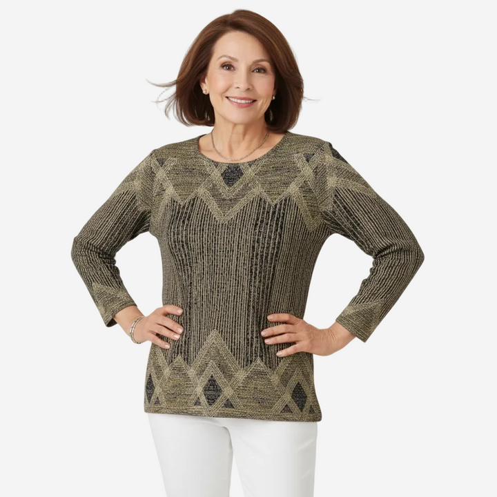 Margaret - Elegant Comfort Sweater with Geometric Design