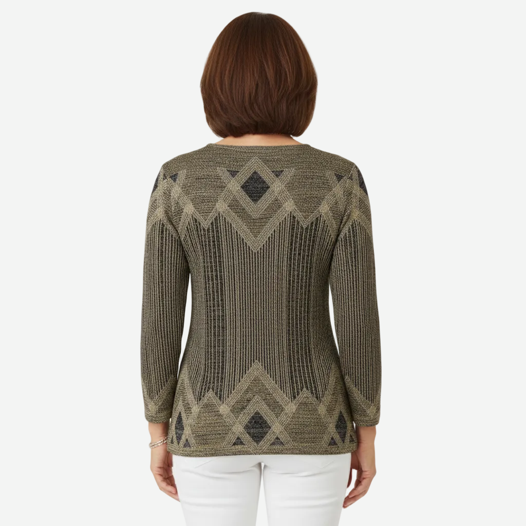 Margaret - Elegant Comfort Sweater with Geometric Design