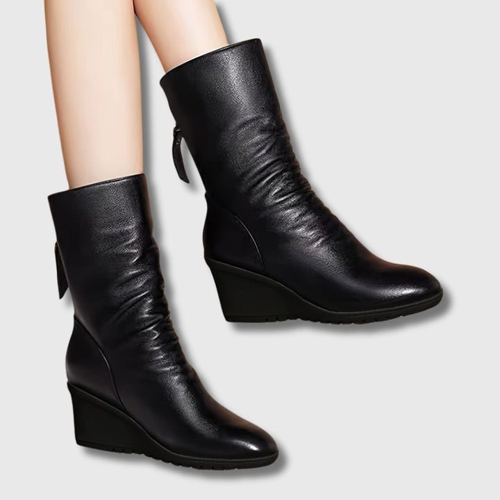 Eva – Limited Edition Mid-Calf Comfort Wedge Heels