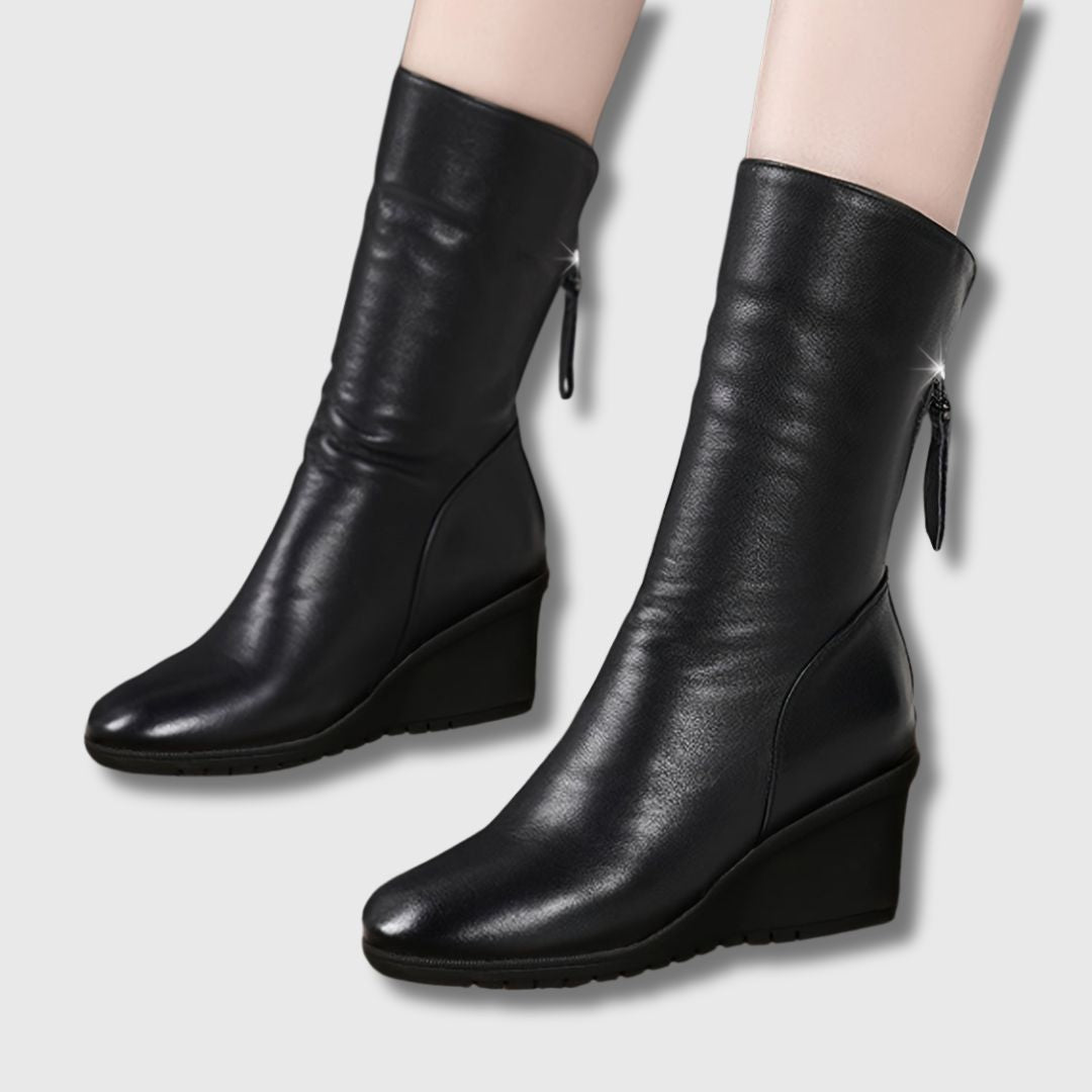 Eva – Limited Edition Mid-Calf Comfort Wedge Heels