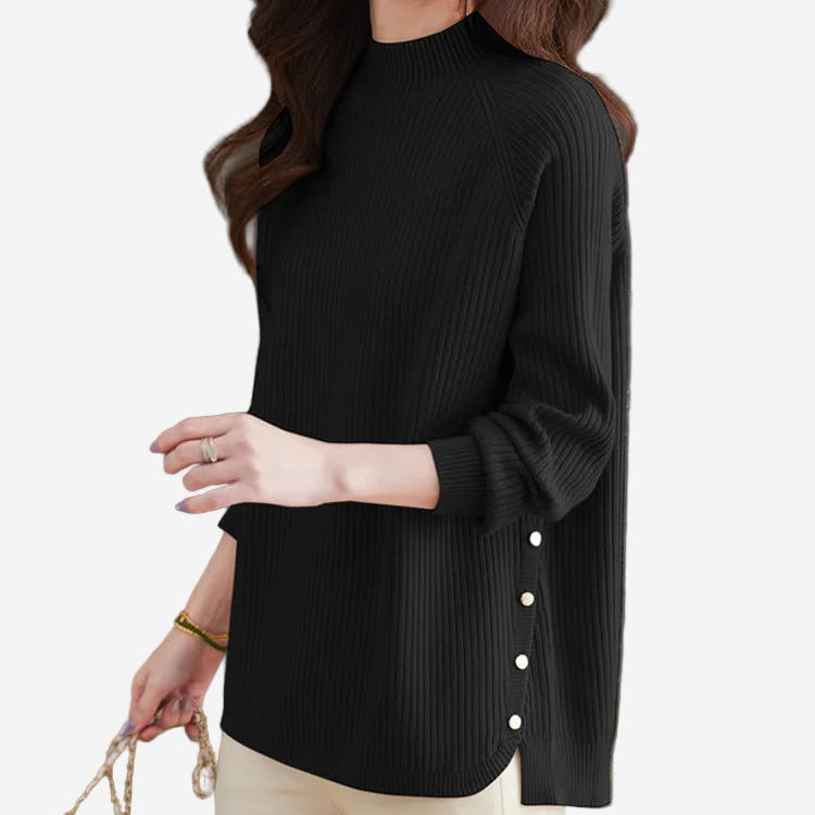Lunette - Half-High Collar Knitted Sweater