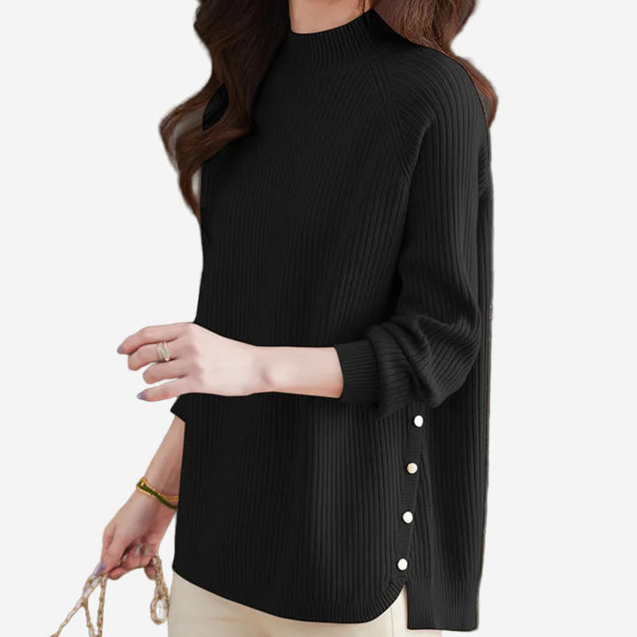 Lunette - Half-High Collar Knitted Sweater
