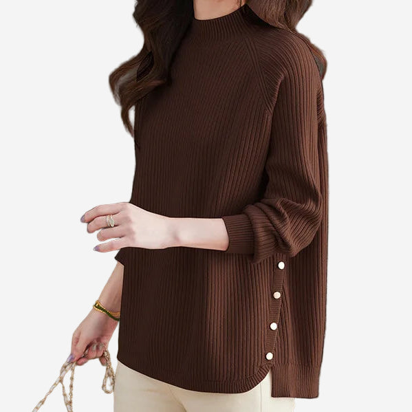 Lunette - Half-High Collar Knitted Sweater