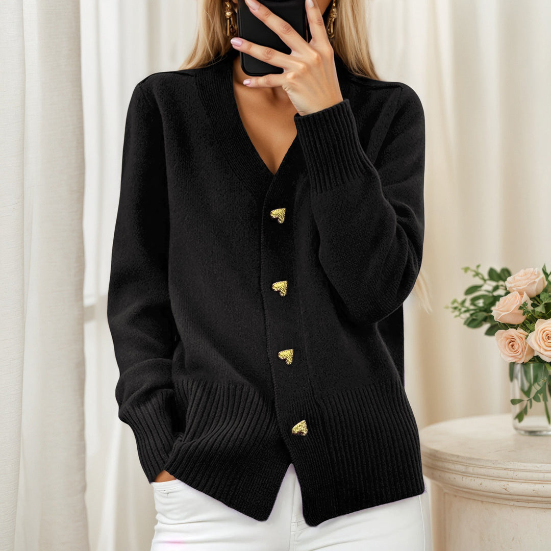 Melina™ | Soft Cardigan with Heart Buttons