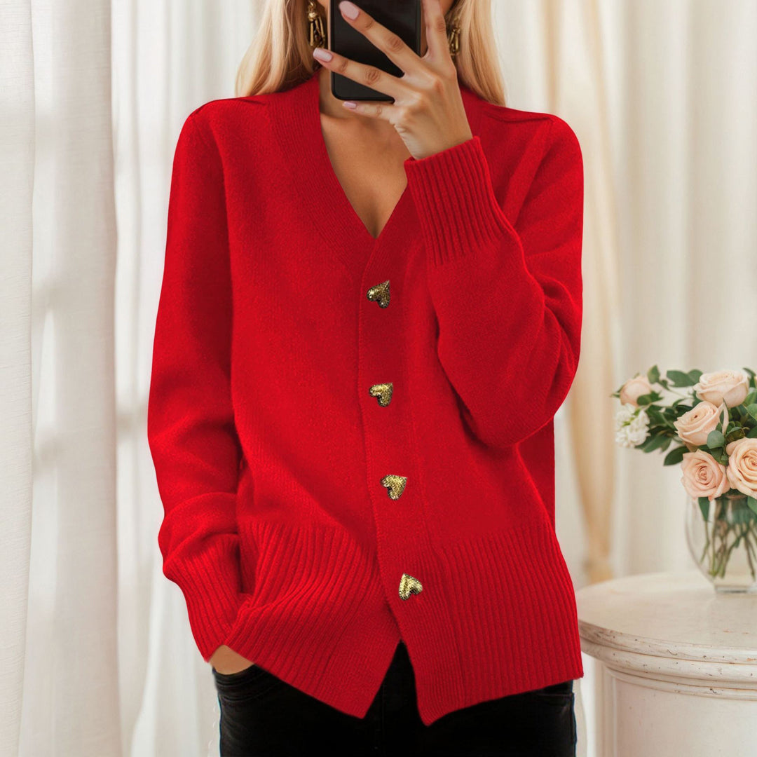 Melina™ | Soft Cardigan with Heart Buttons