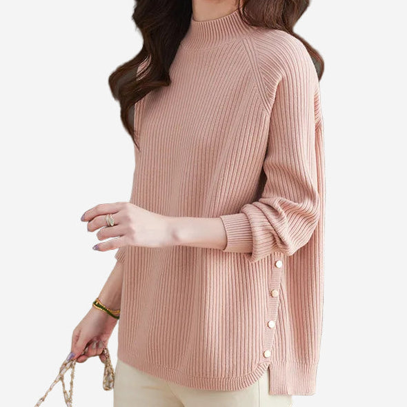 Lunette - Half-High Collar Knitted Sweater