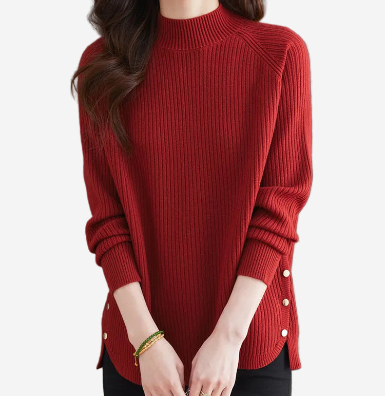 Lunette - Half-High Collar Knitted Sweater