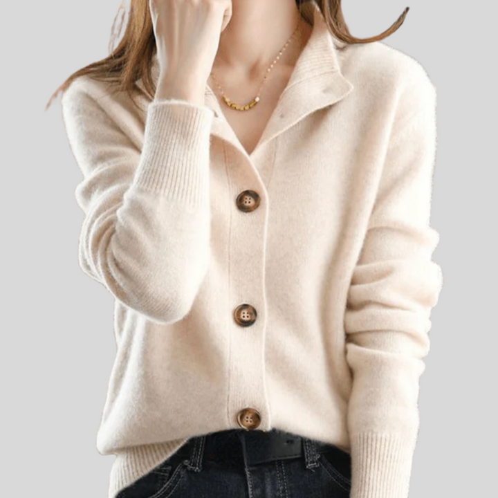 Claire - Retro-Style Cashmere Cardigan