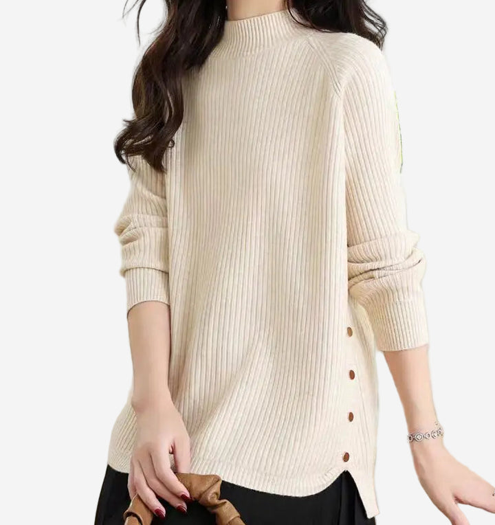Lunette - Half-High Collar Knitted Sweater