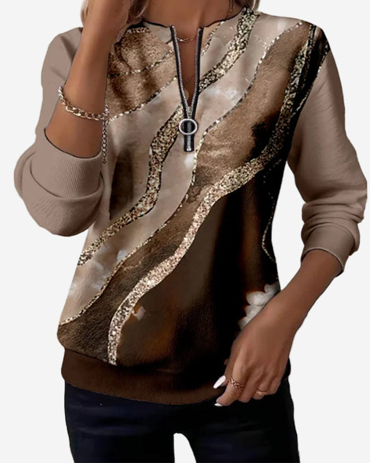 Rhea - Vintage Half Zip Sweatshirt