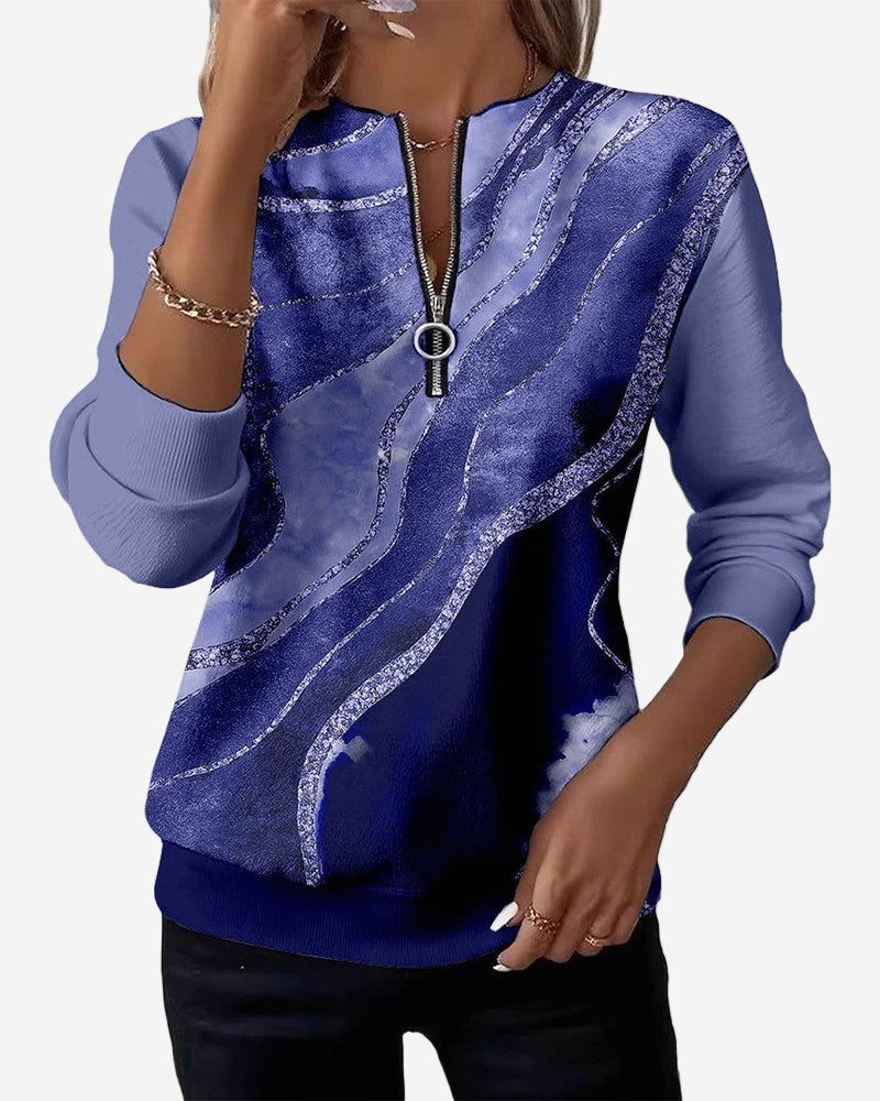 Rhea - Vintage Half Zip Sweatshirt