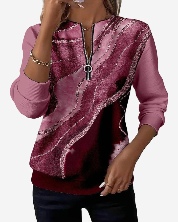 Rhea - Vintage Half Zip Sweatshirt