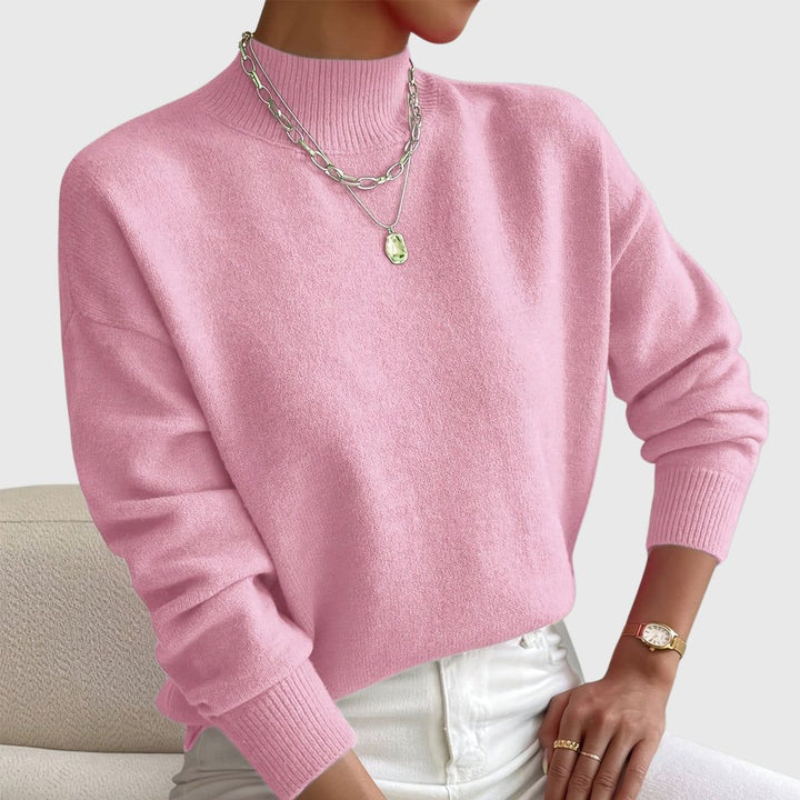 Hazel - Soft Basic High Neck Sweater
