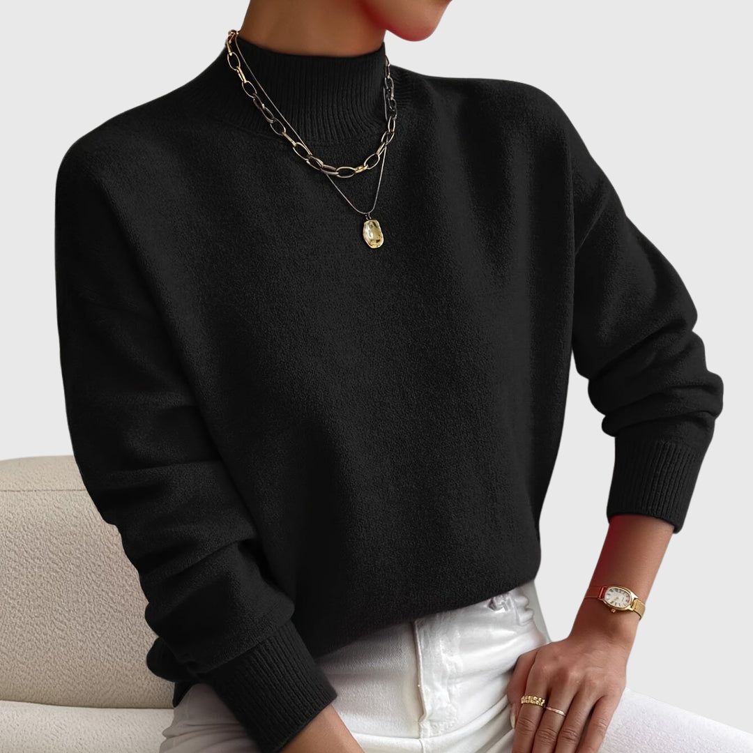 Hazel - Soft Basic High Neck Sweater