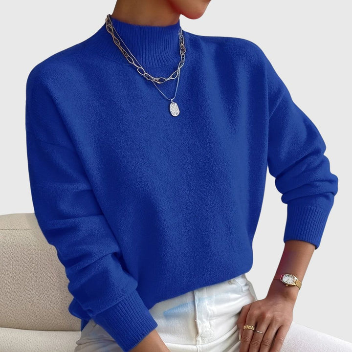 Hazel - Soft Basic High Neck Sweater