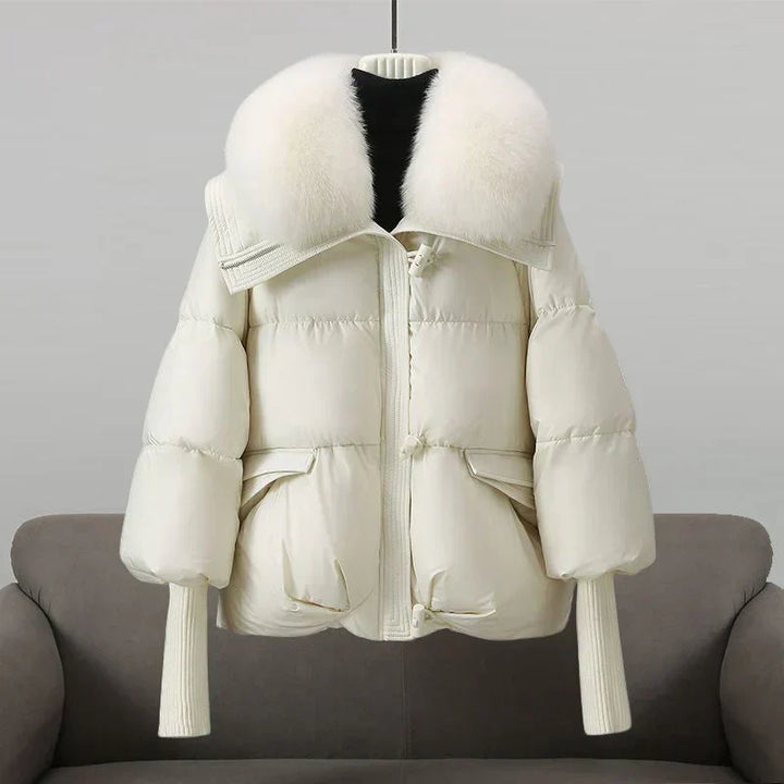 Elise - Winter Parka Coat with Fur Collar