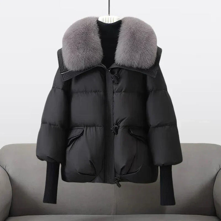 Elise - Winter Parka Coat with Fur Collar