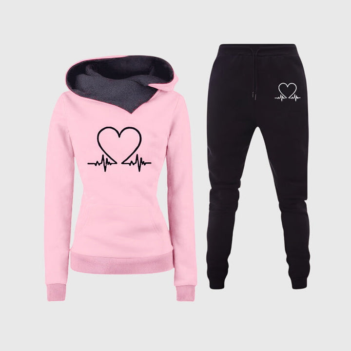 Gloria™ | Heart Graphic Hoodie & Jogger Set