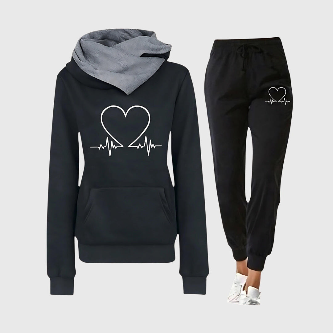 Gloria™ | Heart Graphic Hoodie & Jogger Set