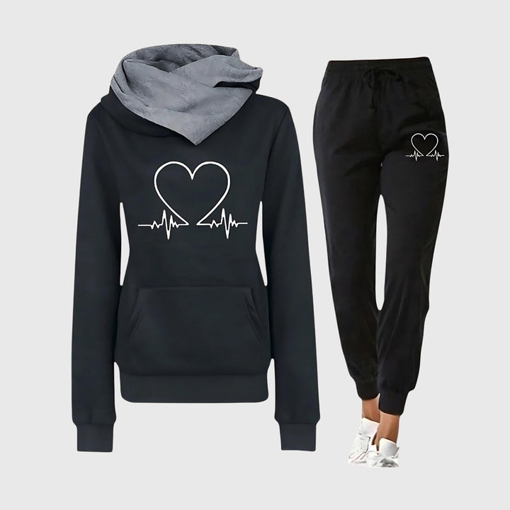 Gloria™ | Heart Graphic Hoodie & Jogger Set