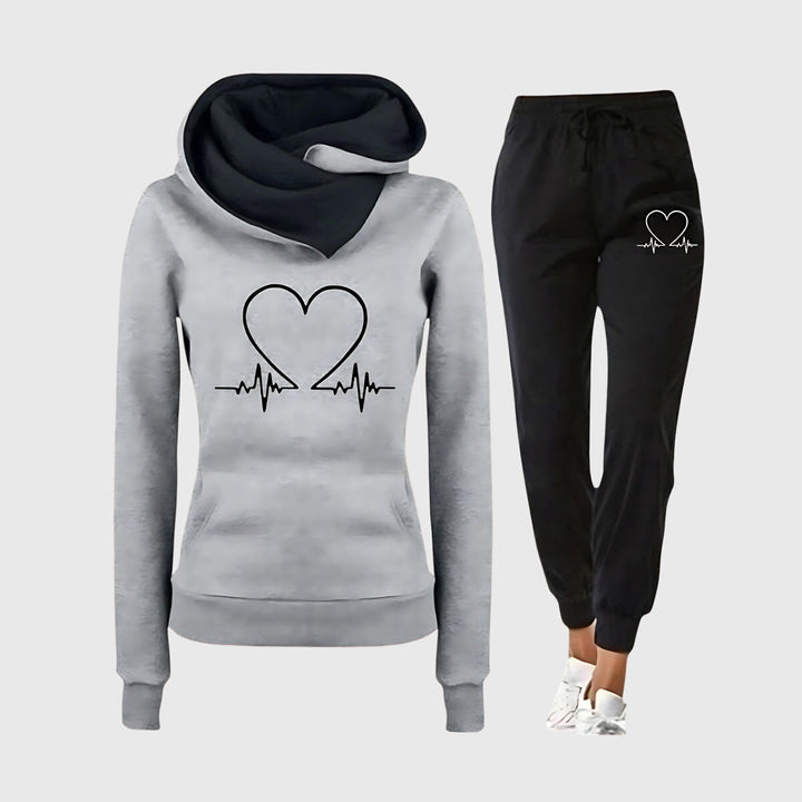 Gloria™ | Heart Graphic Hoodie & Jogger Set