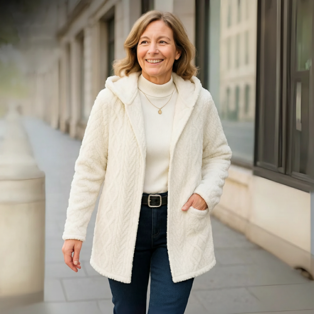 Maya - Warm Interwoven Fleece Cardigan